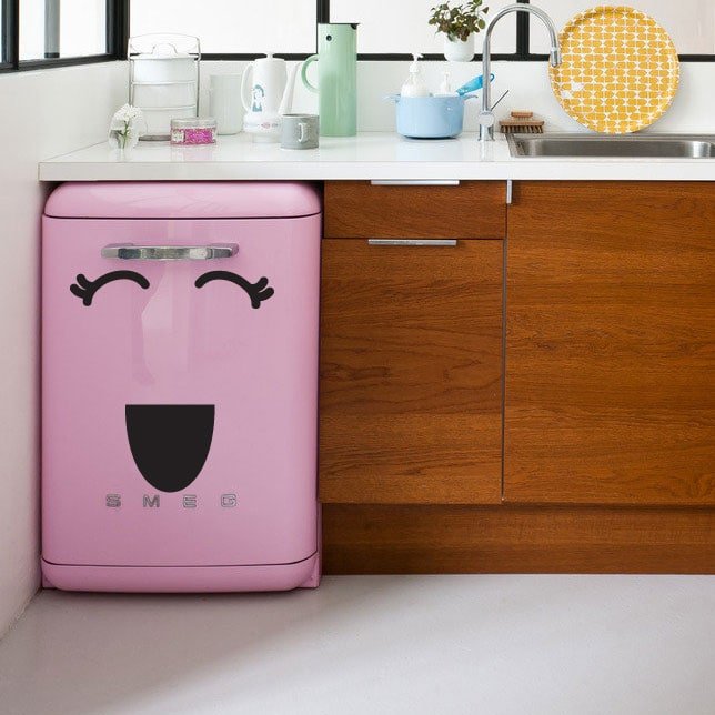 Glad Ansigt   Wallsticker