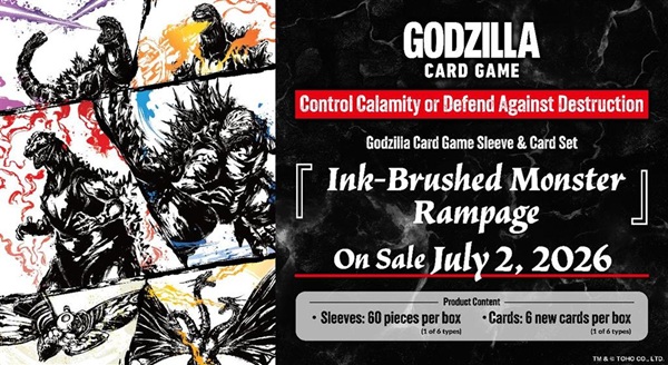 Godzilla Card Game Ink-brushed Monster Rampage 60 Lommer Sleeve Card Set Sleeves Promokort