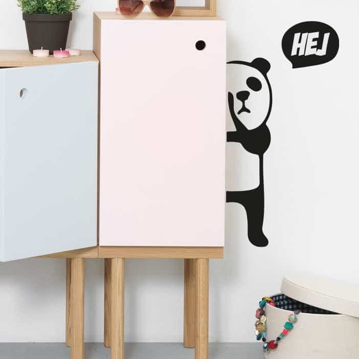 Hej Panda Wallsticker