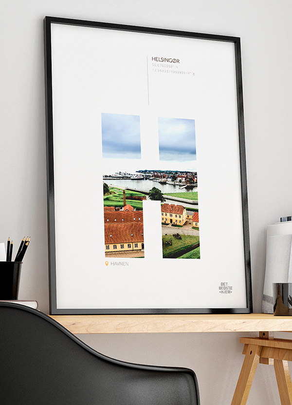 Helsingør Plakat Havnen 21 29 A4 Kr 199 -