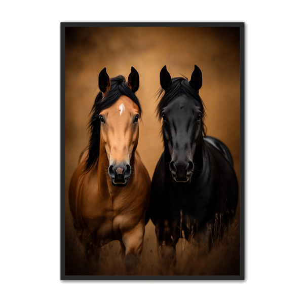 Hest Plakat 47 To Majestætiske Heste Side Om Side