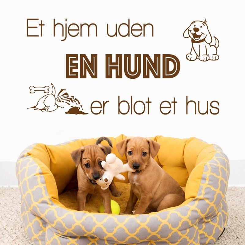 Hjem Med Hund Wallsticker