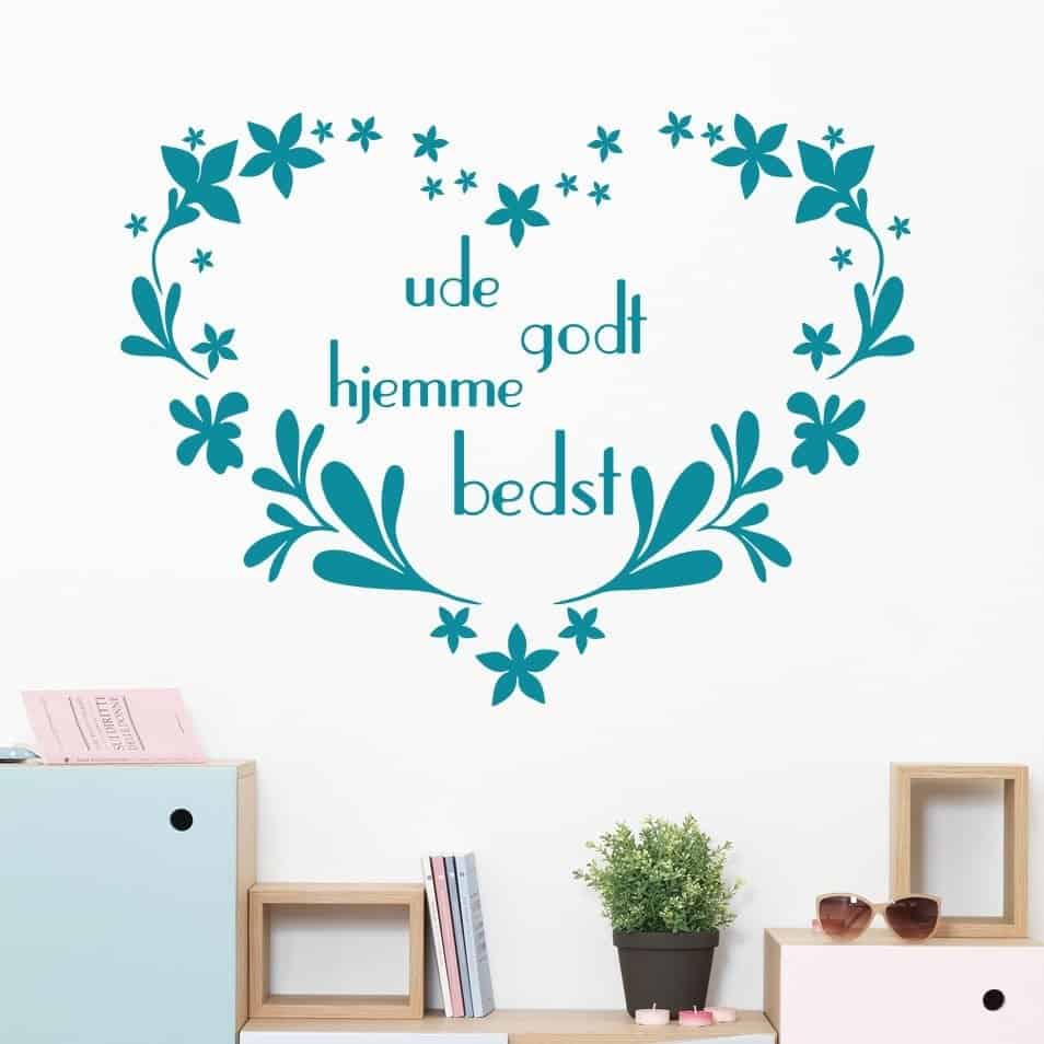 Hjemme Bedst Wallsticker