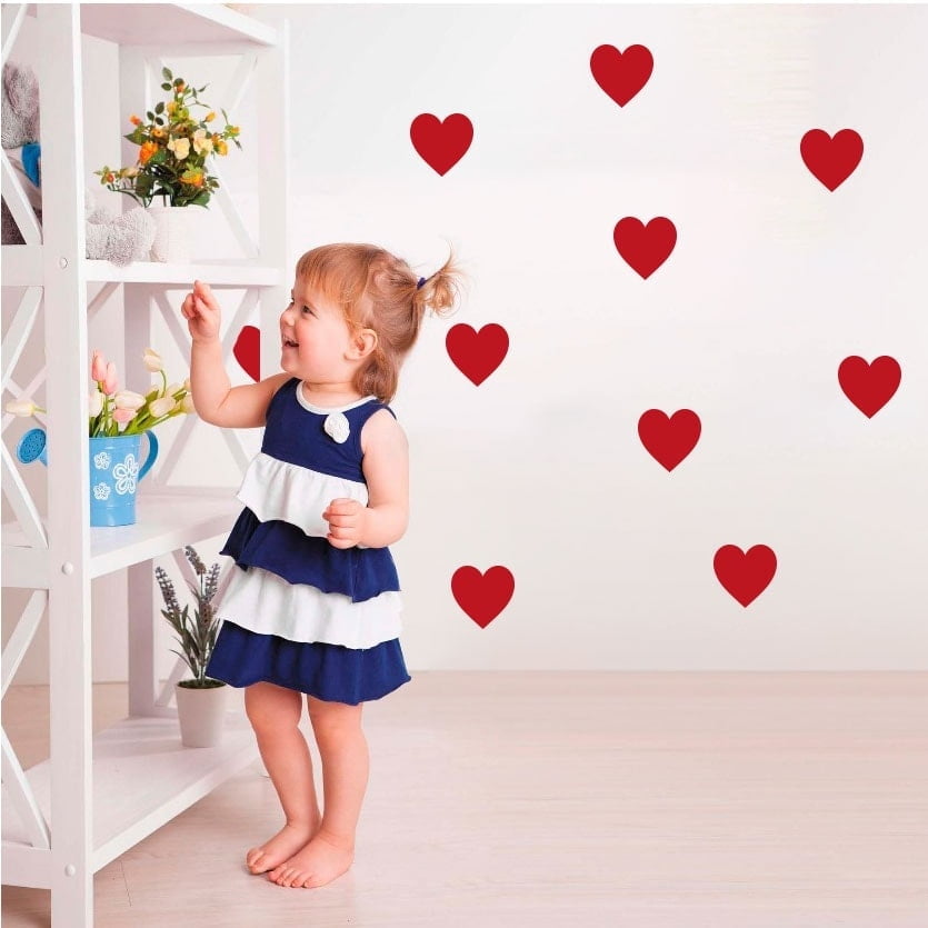 Hjerter Wallsticker