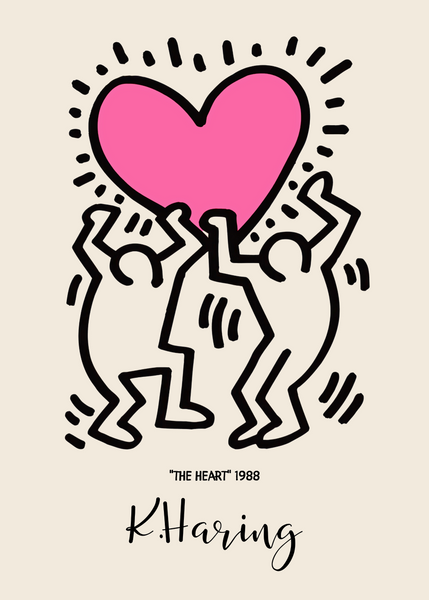Keith Haring Plakat   The Heart