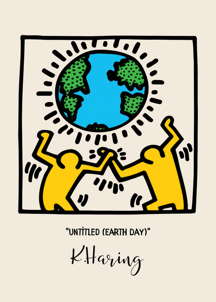 Keith Haring Plakat   Untitled  Earth Day