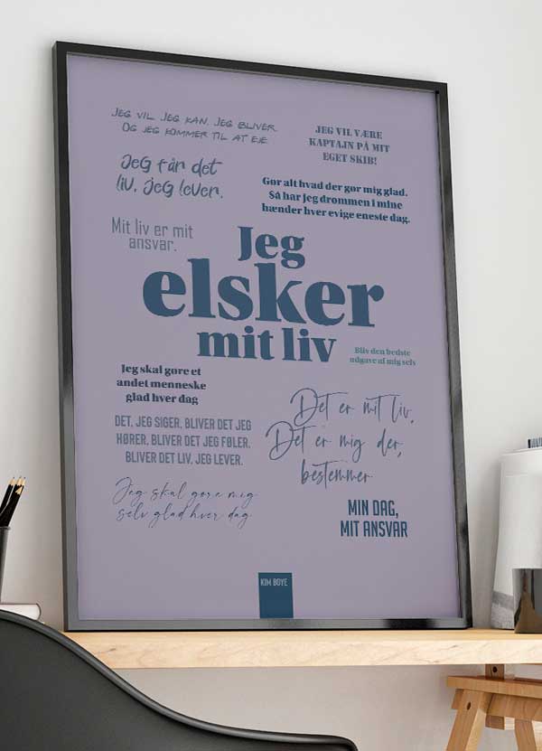 Kim Boye-citatplakat Lilla 21   29    A4  Kr  199 -