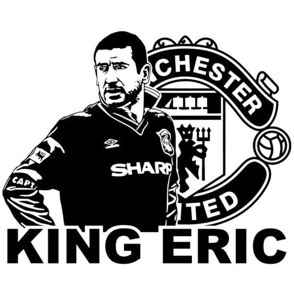 King Eric  Sej Eric Cantona Wallsticker  42x52cm