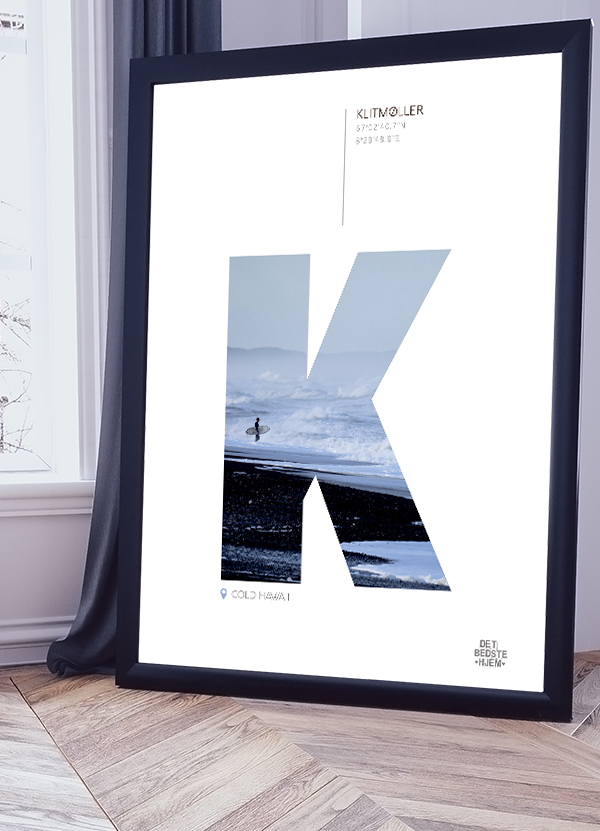 Klitmøller-plakat Cold Hawaii 21   29    A4  Kr  199 -