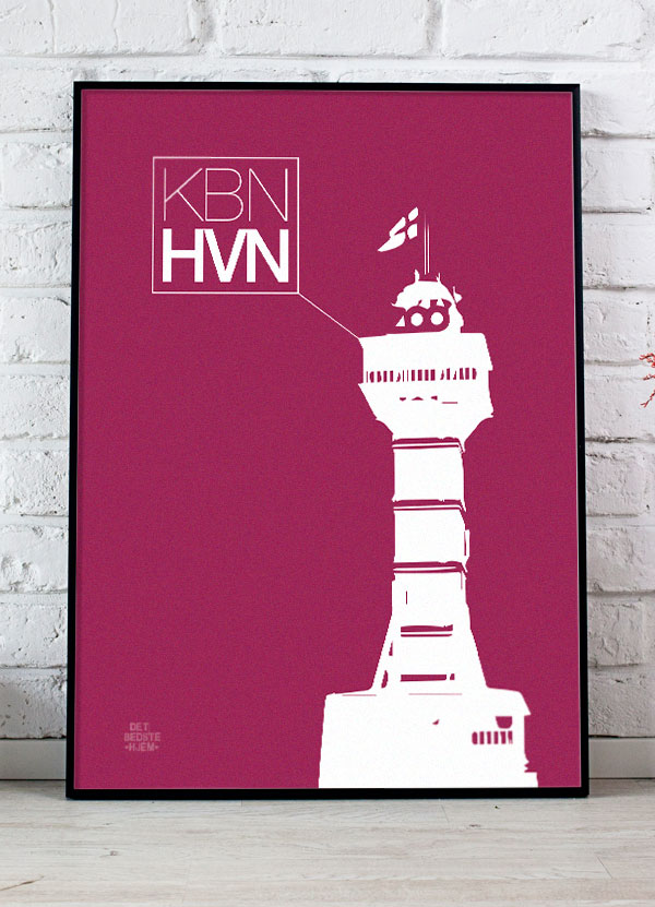 København-plakat Med Zoo-tårnet  Bordeaux  21   29    A4  Kr  199 -