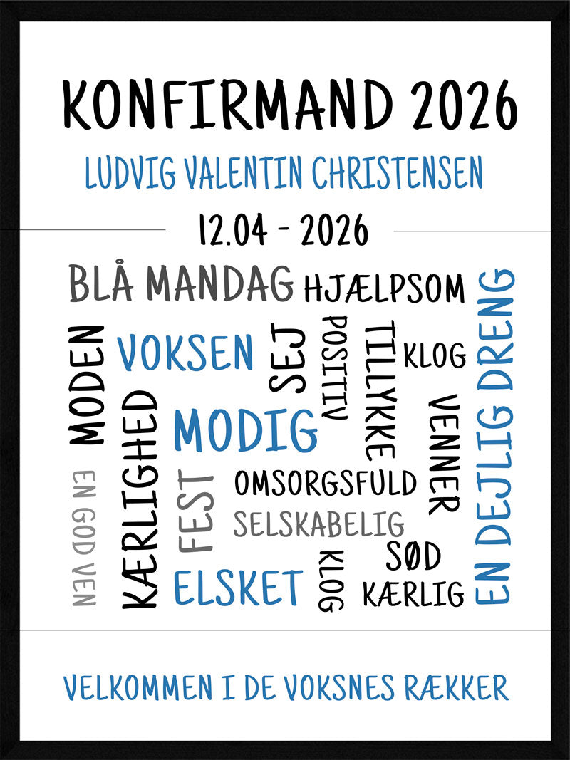 Konfirmand Plakat   Dreng