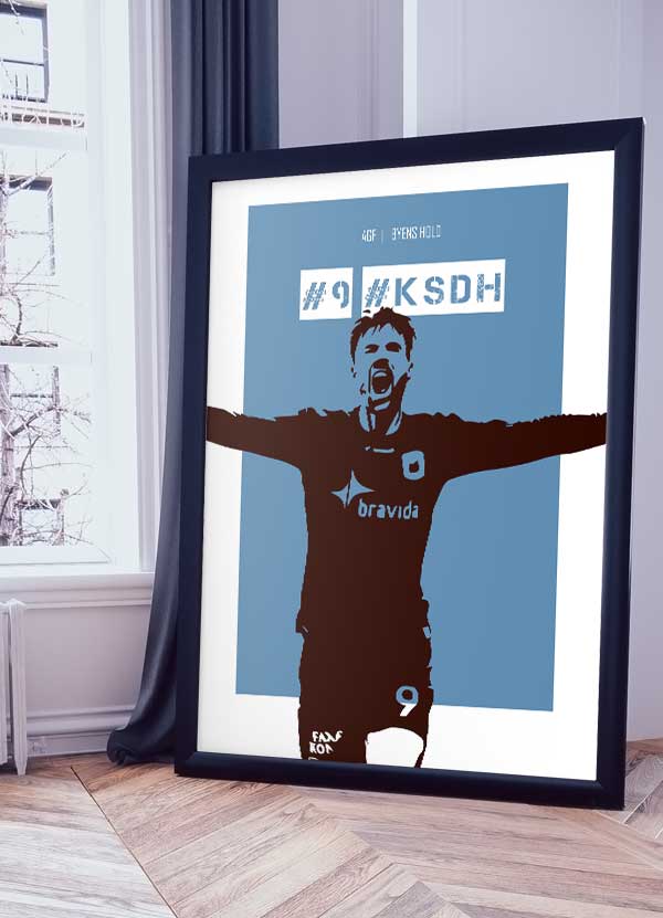 Ksdh  Agf-plakat Nr    Paddy  Blå 21   29    A4  Kr  199 -