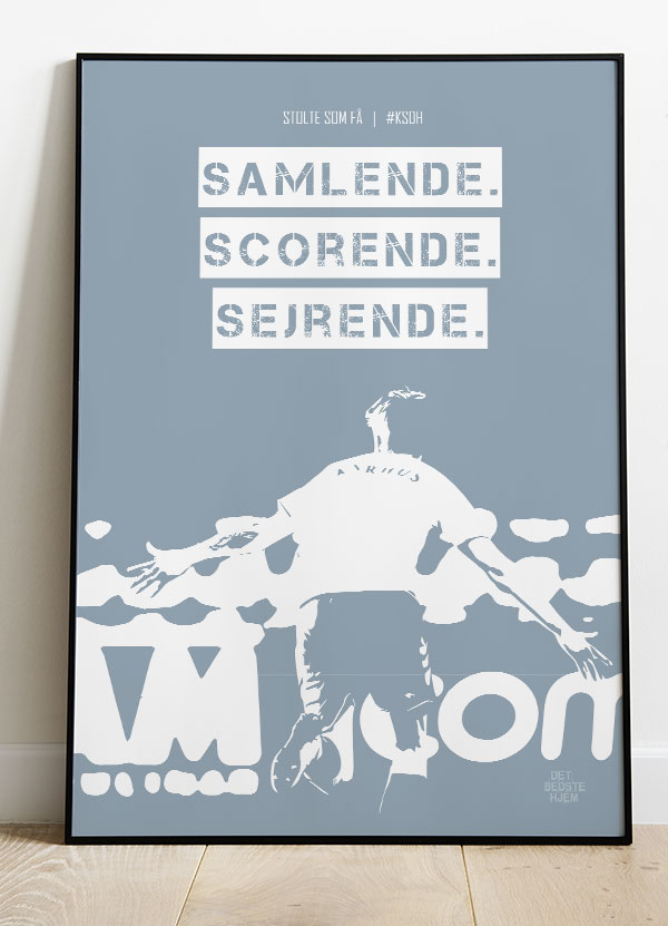 Ksdh Fodboldplakat Samlende Blå 21   29    A4  Kr  199 -