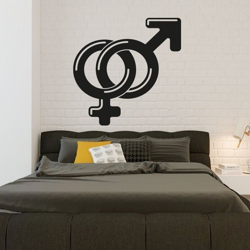 Kvinde   Mand Symbol Wallsticker