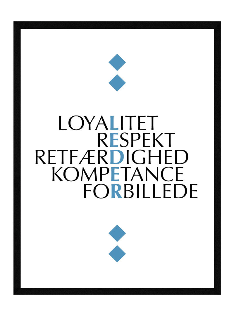 Leder Citat Plakat