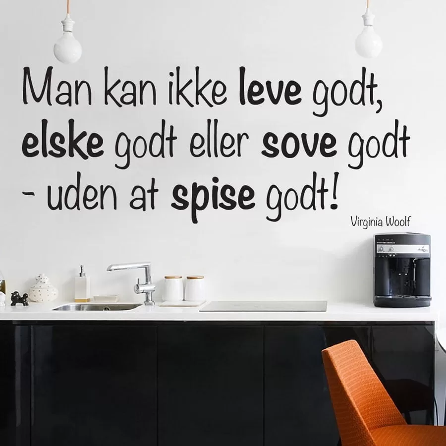 Leve  Elske  Sove  Spise Citat Wallsticker