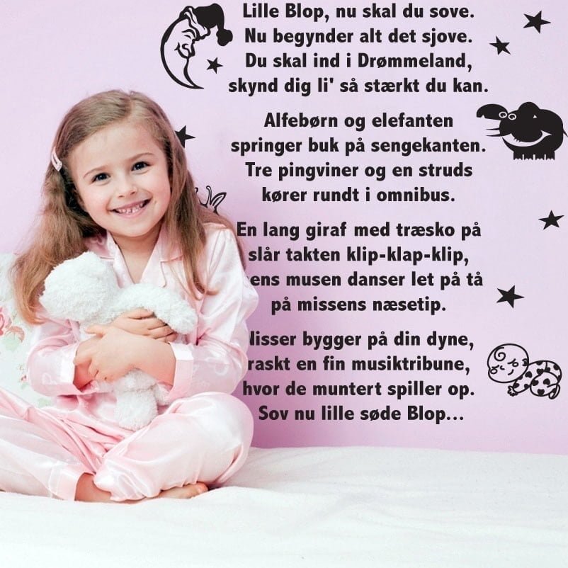 Lille Blop Med Eget Navn Wallsticker
