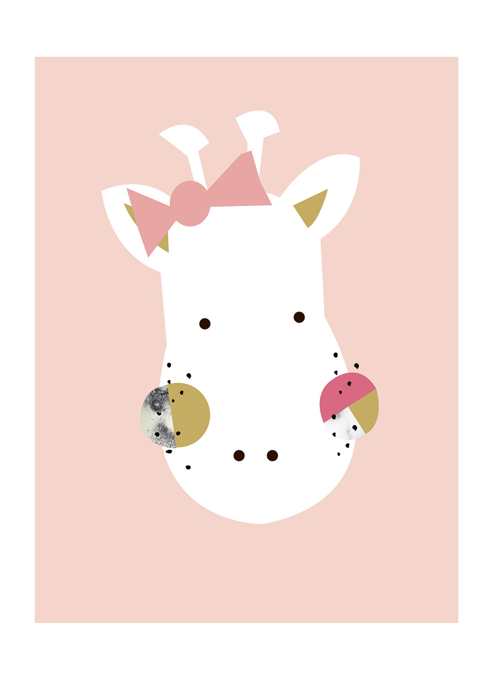 Little Ones Giraffe Girl Af Plakatwerket