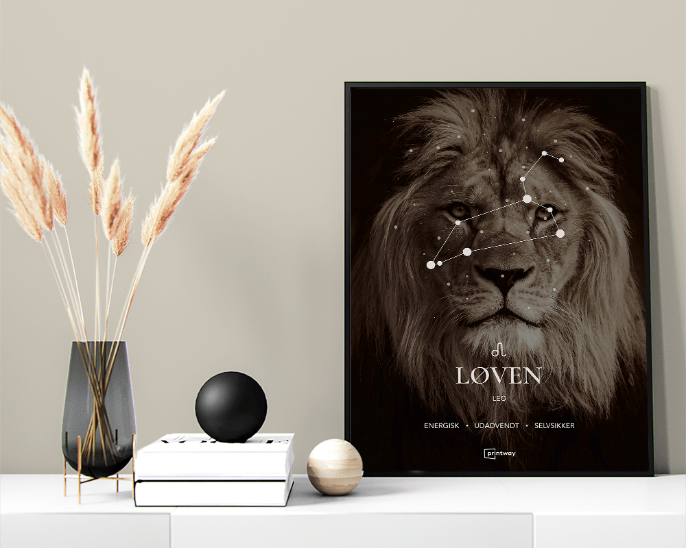Løven Stjernetegn Plakat