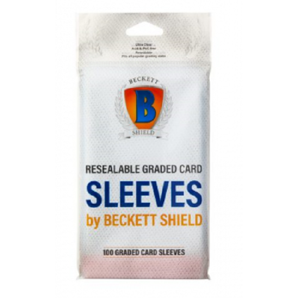100 Lommer Beckett Shield Graded Card Sleeves  Til Opbevaring   Top Loaders  Sleeves