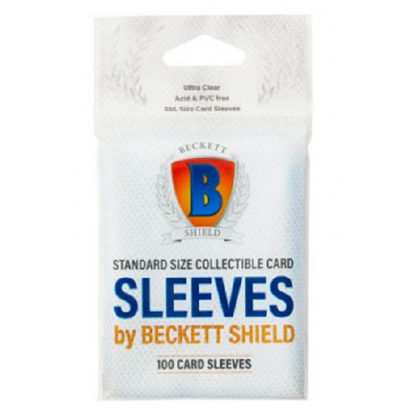 100 Lommer Beckett Shield Standard Card Sleeves  Til Opbevaring   Top Loaders  Sleeves