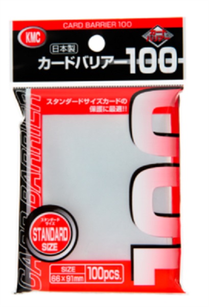 100 Lommer Kmc Clear  Gennemsigtige  Card Barrier Sleeves  66x91mm