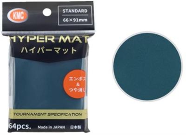 64 Lommer  Kmc Hyper Mat Green Standard Sleeves  66x91mm