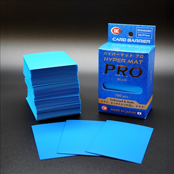 100 Lommer  Kmc Hyper Mat Pro: Blue Standard Sleeves  66x91mm