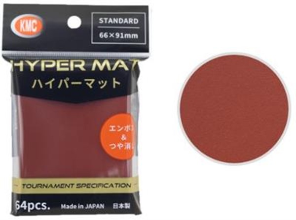 64 Lommer  Kmc Hyper Mat Red Standard Sleeves  66x91mm