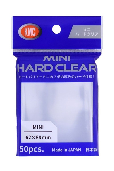 50 Lommer  Kmc Mini Hard Clear Sleeves  62x89mm