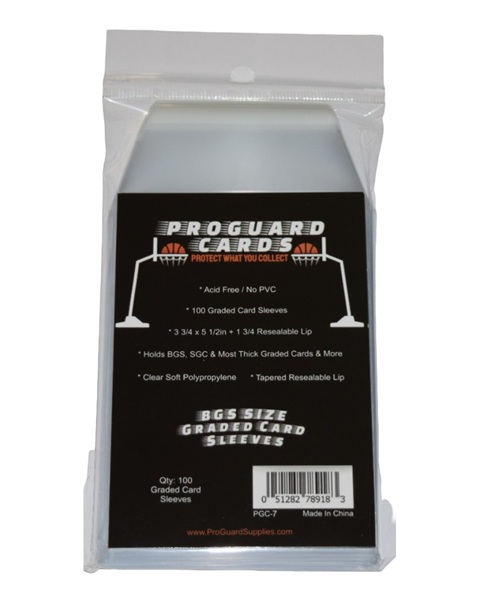 100 Lommer  Proguard Cards Graded Card Sleeves For Bgs   Sgc