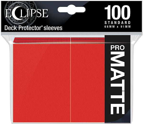 100 Lommer  Ultra Pro Eclipse  2021 : Apple Red    195 184     Top Kvalitet  Pro-matte Non-glare Professional Sleeves  15616