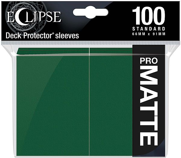 100 Lommer  Ultra Pro Eclipse  2020 : Forest Green  Gr 195 184     Top Kvalitet  Pro-matte Non-glare Professional Sleeves  15617