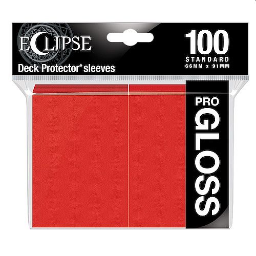 100 Lommer  Ultra Pro Eclipse Gloss: Apple Red    195 184     Top Kvalitet  Professional Sleeves  15604