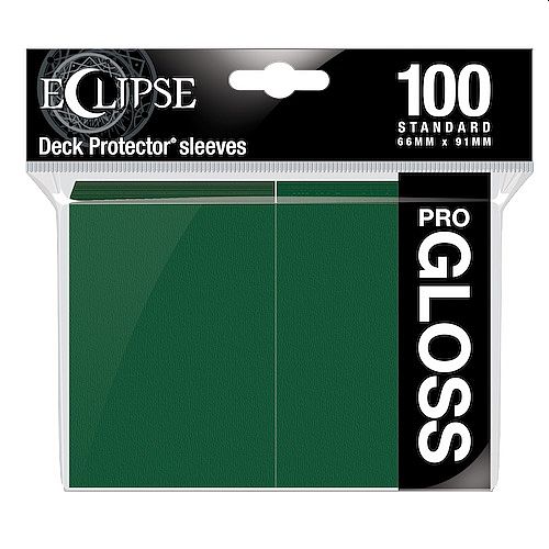 100 Lommer  Ultra Pro Eclipse Gloss: Forest Green  Gr 195 184     Top Kvalitet  Professional Sleeves  15605