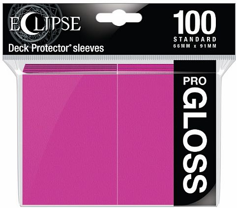 100 Lommer  Ultra Pro Eclipse Gloss: Hot Pink  Lyser 195 184     Top Kvalitet  Professional Sleeves  15609