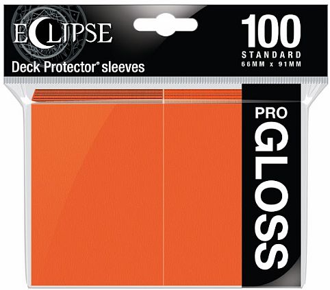 100 Lommer  Ultra Pro Eclipse Gloss: Pumpkin Orange  Top Kvalitet  Professional Sleeves  15607