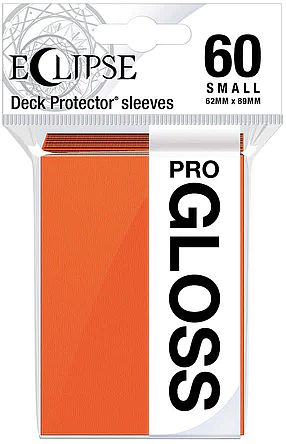 60 Lommer Ultra Pro Eclipse Gloss Small: Pumpkin Orange  Top Kvalitet  Professional Sleeves  15631