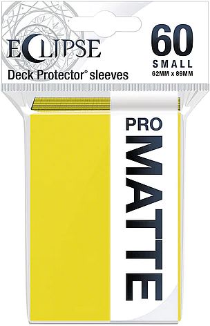 60 Lommer Ultra Pro Eclipse Small  2021 : Lemon Yellow  Gul   Top Kvalitet  Pro-matte Non-glare Professional Sleeves  15644