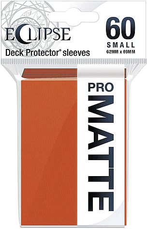 60 Lommer Ultra Pro Eclipse Small  2021 : Pumpkin Orange  Top Kvalitet  Pro-matte Non-glare Professional Sleeves  15643