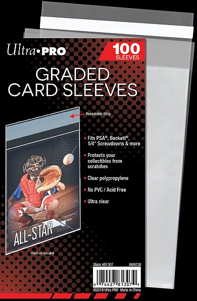 100 Lommer Ultra Pro Graded Card Sleeves Resealable Sleeves  81307