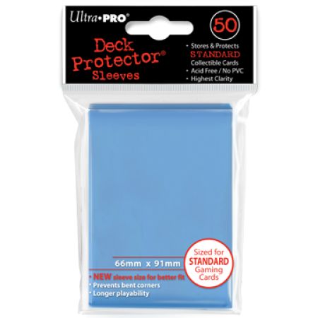 50 Lommer  Ultra Pro Pro-gloss: Light Blue  Lysebl 195 165     195 184   Kvalitet  Summer Blue Sleeves  82677