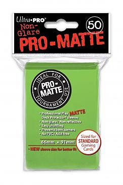 50 Lommer  Ultra Pro Pro-matte: Lime Green  Lysegr 195 184 Nne     195 184   Kvalitet  Non-glare Professional Sleeves  84190