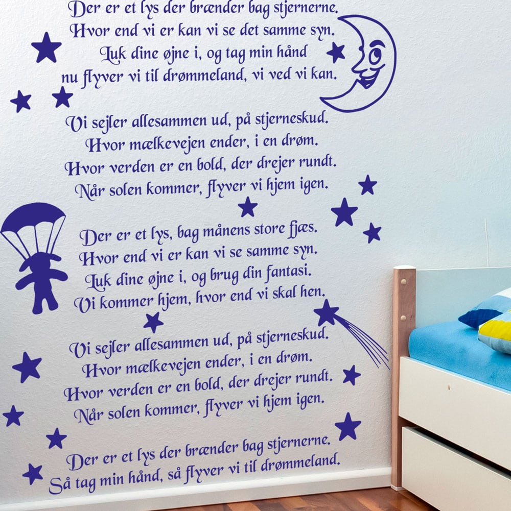 Lys Bag Stjernerne Wallsticker