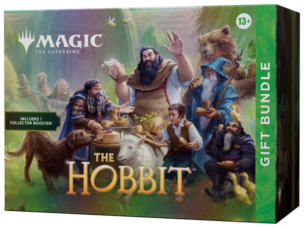 Magic: The Gathering The Hobbit Gift Bundle  Fat Pack    Collector     Play Boosters  Terning  Promokort  30 Lande  15 Foil  Mm