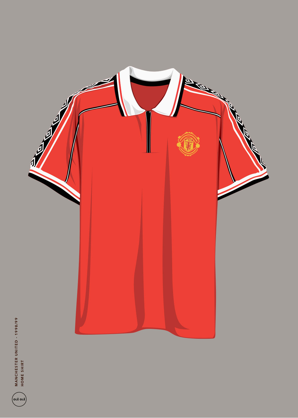 Man Utd Home Shirt 1998 99 Af Olé Olé