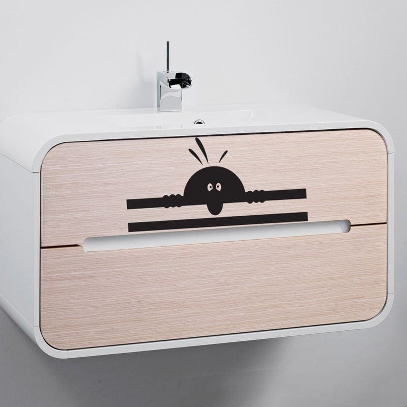 Mand Kigger Op Wallsticker
