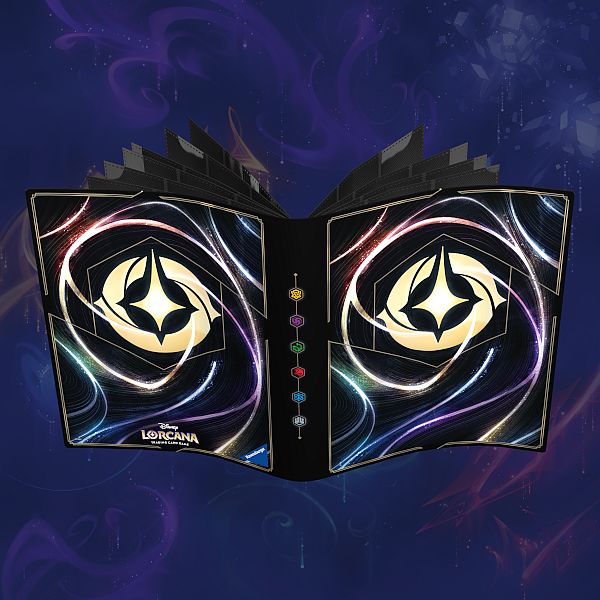 Mappe Disney Lorcana Tcg: Set 05-08  Shimmering Skies : Lorcana Logo  Branded   -pocket Lorebook Card Portfolio Album  Holder 252 Kort