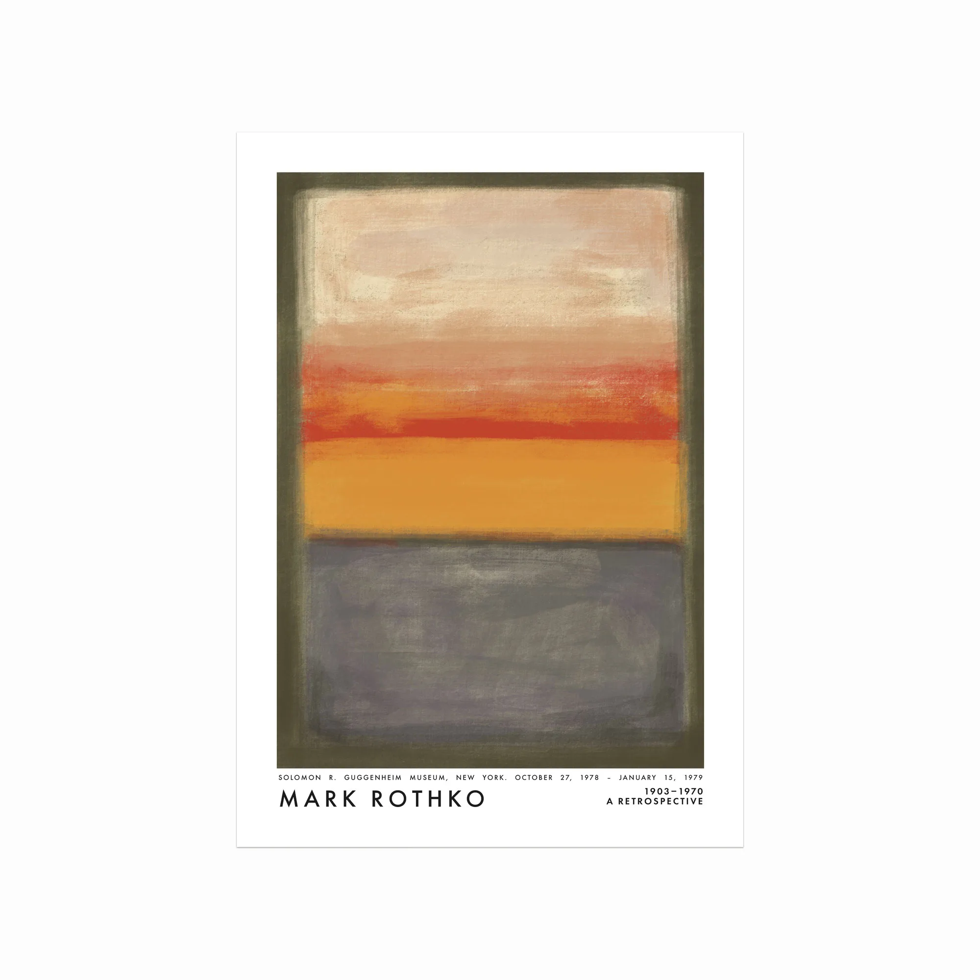 Mark Rothko Plakat  Orange  White  Red  Green