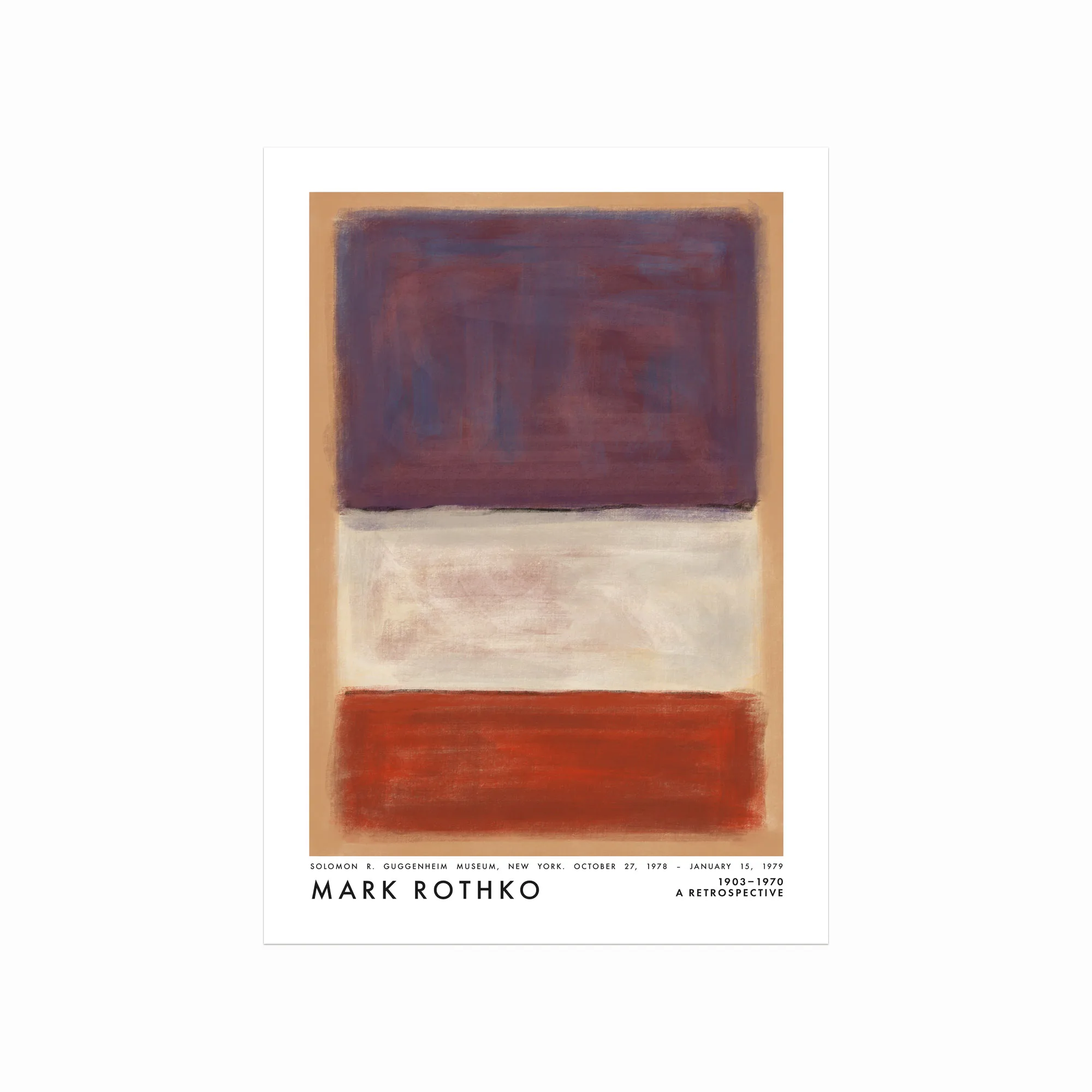 Mark Rothko Plakat  Violet  White  Red